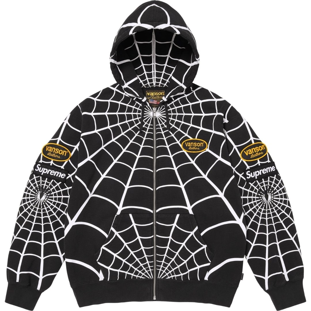 Supreme x Vanson x Spiderman Zip-Up